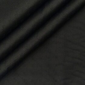 Bombay Rayon Men's Cotton Dobby 1.60 Meter Unstitched Shirting Fabric (Black)