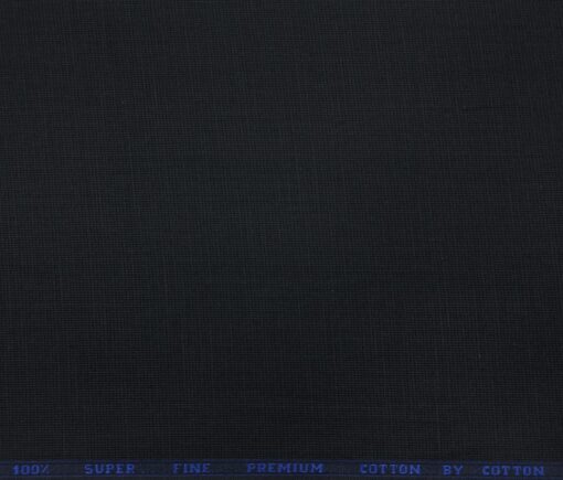 Exquisite Men's Cotton Structured 1.60 Meter Unstitched Shirting Fabric (Black)