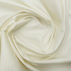 Nemesis Men's Cotton Jacquard 1.80 Meter Unstitched Shirting Fabric (Cream)