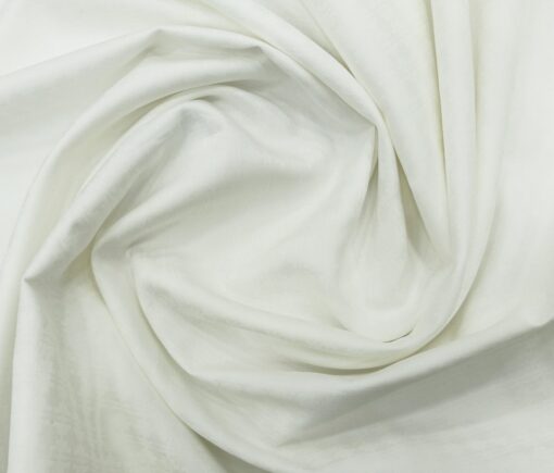 Nemesis Men's Cotton Jacquard 1.80 Meter Unstitched Shirting Fabric (Off-White)