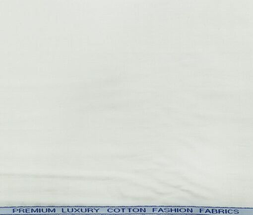 Nemesis Men's Cotton Jacquard 1.80 Meter Unstitched Shirting Fabric (Off-White)