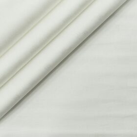 Nemesis Men's Cotton Jacquard 1.80 Meter Unstitched Shirting Fabric (White)