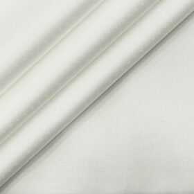 Raymond Men's Giza Cotton Dobby 1.80 Meter Unstitched Shirting Fabric (White)