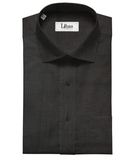 Raymond Men's Linen Solid Unstitched Shirting Fabric (Black)