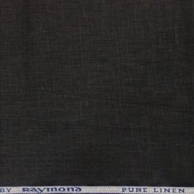 Raymond Men's Linen Solid Unstitched Shirting Fabric (Black)