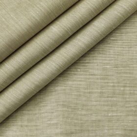 Linen Club Men's Linen 60 LEA Self Design Unstitched Shirting Fabric (Tan Beige)
