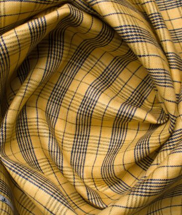 Raymond Men's Linen Checks Unstitched Blazer Suiting Fabric (Yellow) - Image 4