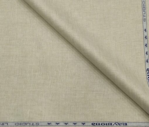 Raymond Men's Linen Self Design 3 Meter Unstitched Suiting Fabric (Sand Beige)
