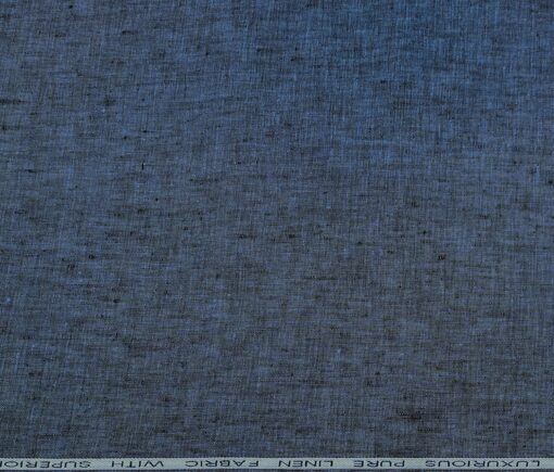 Raymond Men's Linen Self Design 3 Meter Unstitched Suiting Fabric (Aegean Blue)