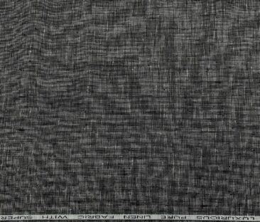 Raymond Men's Linen Structured 3 Meter Unstitched Suiting Fabric (Blackish Grey)