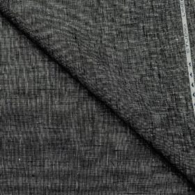Raymond Men's Linen Structured 3 Meter Unstitched Suiting Fabric (Blackish Grey)