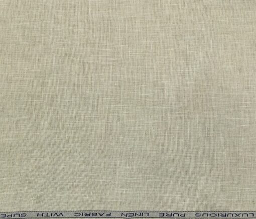 Raymond Men's Linen Self Design 3 Meter Unstitched Suiting Fabric (Creamish Beige)