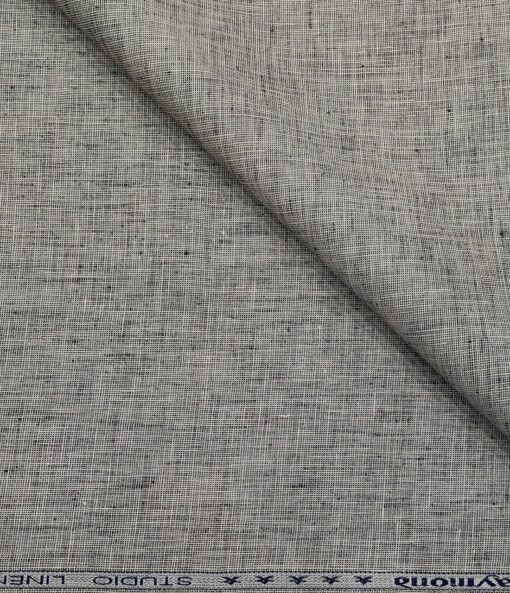 Raymond Men's Linen Structured 3 Meter Unstitched Suiting Fabric (Light Grey)