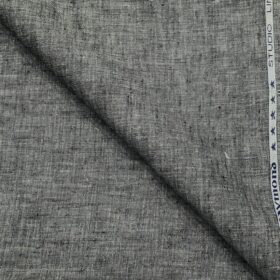 Raymond Men's Linen Self Design 3 Meter Unstitched Suiting Fabric (Light Grey)