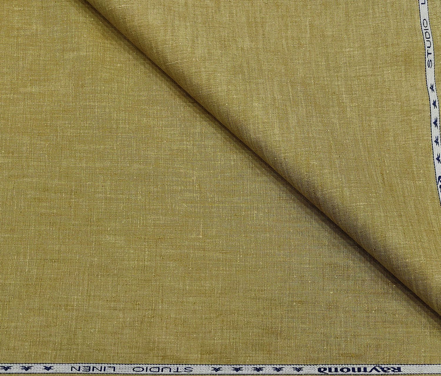 Raymond Men's Linen Self Design 3 Meter Unstitched Suiting Fabric (Macaroon Beige)