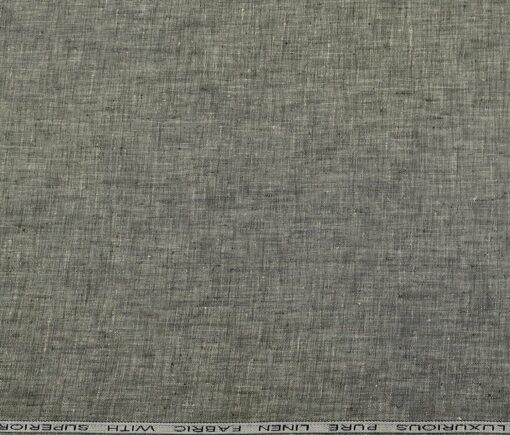 Raymond Men's Linen Self Design 3 Meter Unstitched Suiting Fabric (Pistachious Grey)