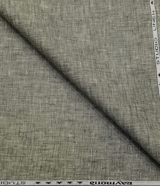 Raymond Men's Linen Self Design 3 Meter Unstitched Suiting Fabric (Pistachious Grey)