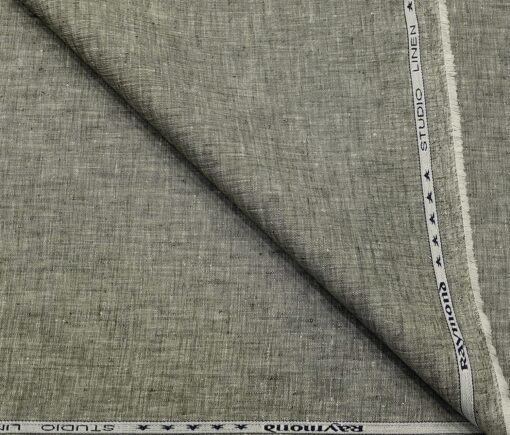 Raymond Men's Linen Self Design 3 Meter Unstitched Suiting Fabric (Pistachious Grey)