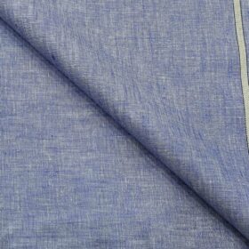 Raymond Men's Linen Self Design 3 Meter Unstitched Suiting Fabric (Light Blue)
