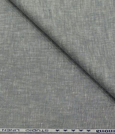 Raymond Men's Linen Self Design 3 Meter Unstitched Suiting Fabric (Very Light Grey)