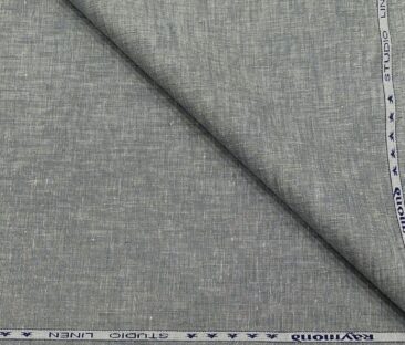 Raymond Men's Linen Self Design 3 Meter Unstitched Suiting Fabric (Very Light Grey)