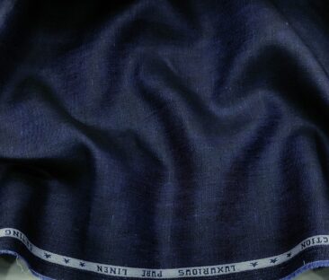 Raymond Men's Linen Self Design 3 Meter Unstitched Suiting Fabric (Dark Royal Blue)