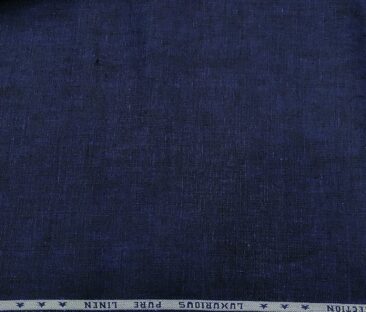 Raymond Men's Linen Self Design 3 Meter Unstitched Suiting Fabric (Dark Royal Blue)