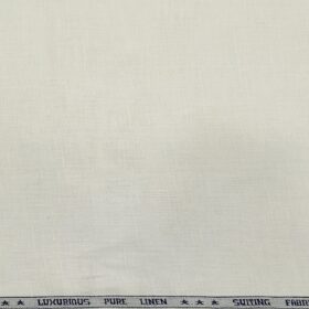 Raymond Men's Linen Solids 3 Meter Unstitched Suiting Fabric (Milky White)