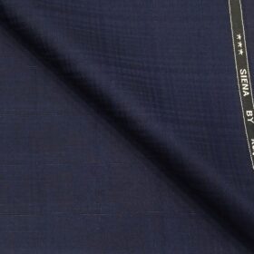 Raymond Men's Poly Viscose Unstitched Self Checks Suiting Fabric (Dark Blue)