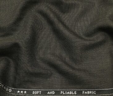 Raymond Men's Poly Viscose Unstitched Self Checks Suiting Fabric (Dark Green)