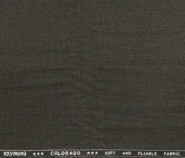 Raymond Men's Poly Viscose Unstitched Self Checks Suiting Fabric (Dark Green)
