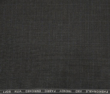 Raymond Men's Poly Viscose Unstitched Self Checks Suiting Fabric (Blackish Grey)