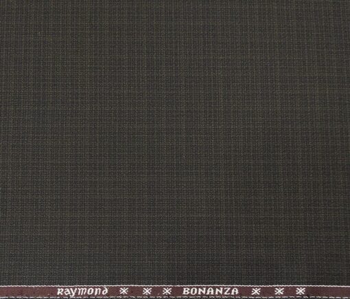 Raymond Men's Poly Viscose Unstitched Self Design Suiting Fabric (Blackish Brown)