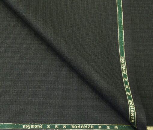 Raymond Men's Poly Viscose Unstitched Self Design Suiting Fabric (Blackish Green)