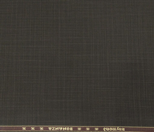 Raymond Men's Poly Viscose Unstitched Self Design Suiting Fabric (Brown)