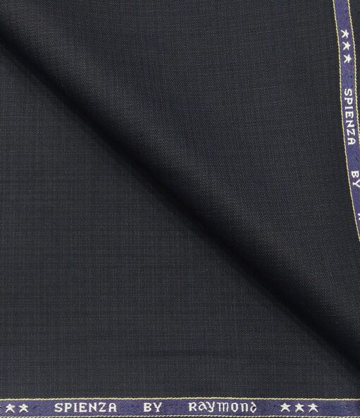 Raymond Men's Poly Viscose Unstitched Self Design Suiting Fabric (Dark Blue)