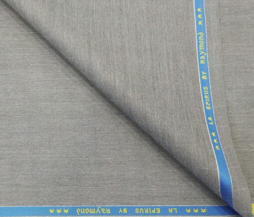 Raymond Men's Poly Viscose Unstitched Checks Suiting Fabric (Light Grey)