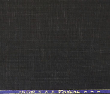 Raymond Men's Poly Viscose Unstitched Self Design Suiting Fabric (Black)