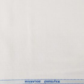 Raymond Men's Poly Viscose Unstitched Self Suiting Fabric (White)