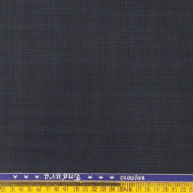 Raymond Men's Poly Viscose Unstitched Structured Cum Checks Suiting Fabric (Blue)
