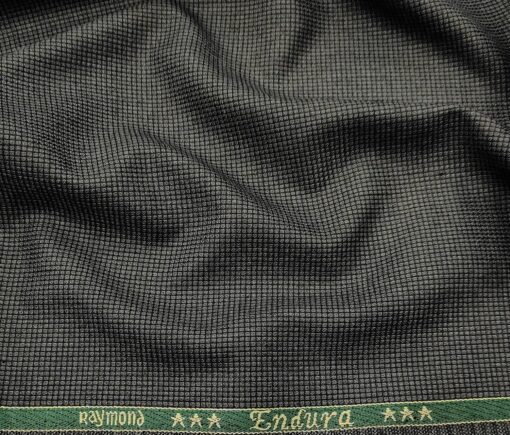 Raymond Men's Poly Viscose Unstitched Structured Suiting Fabric (Dark Grey)