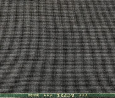 Raymond Men's Poly Viscose Unstitched Structured Suiting Fabric (Dark Grey)