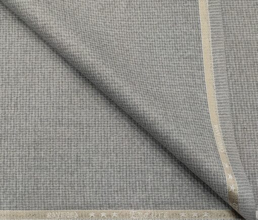 Raymond Men's Poly Viscose Unstitched Self Design Suiting Fabric (Light Worsted Grey)