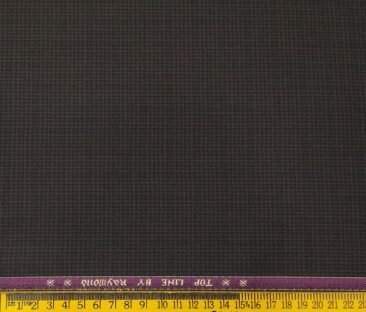 Raymond Men's Poly Viscose Unstitched Houndshooth Cum Checks Suiting Fabric (Dark Wine)