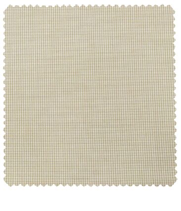 Raymond Men's Poly Viscose Unstitched Houndshooth Weave Suiting Fabric (Beige)