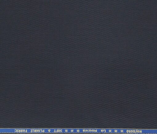 Raymond Men's Poly Viscose Unstitched Structured Shiny Suiting Fabric (Blue)