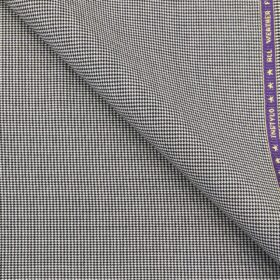 Raymond Men's Poly Viscose Unstitched Houndshooth Weave Suiting Fabric (Light Grey)