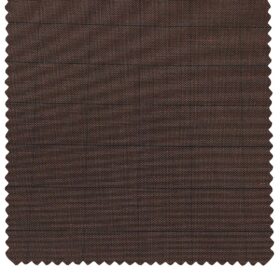 Raymond Men's Poly Viscose Unstitched Structured cum Checks Suiting Fabric (Hickory Red)
