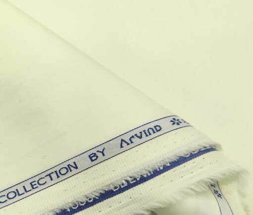 Arvind Men's Cotton Solids Satin 1.60 Meter Unstitched Shirt Fabric (Banana Yellow)