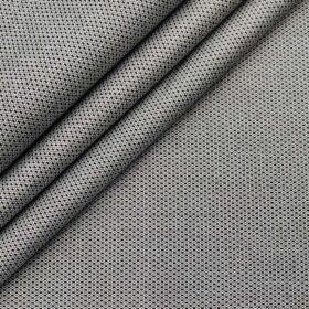 Arvind Men's Cotton Structured 1.60 Meter Unstitched Shirt Fabric (White & Black)